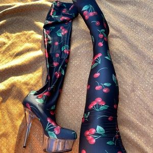 Thigh High Lycra Pleaser Style